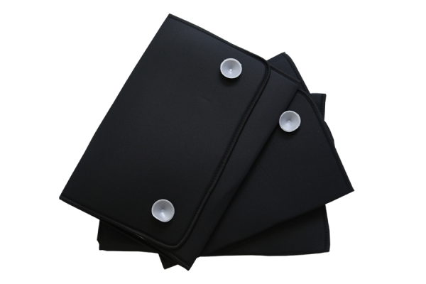 Thermal mats darkening set black silver for PSA Stellantis Vans mats